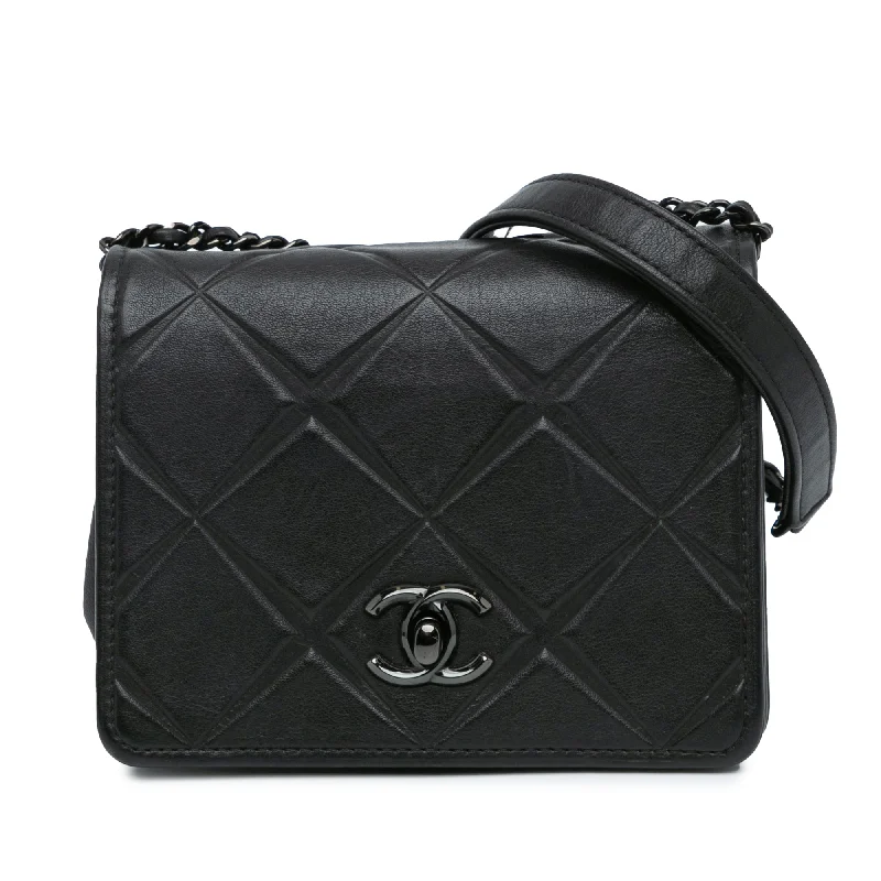 Chanel Limited Edition Handbag for CollectorsBlack Chanel Mini Calfskin Propeller Flap Crossbody Bag