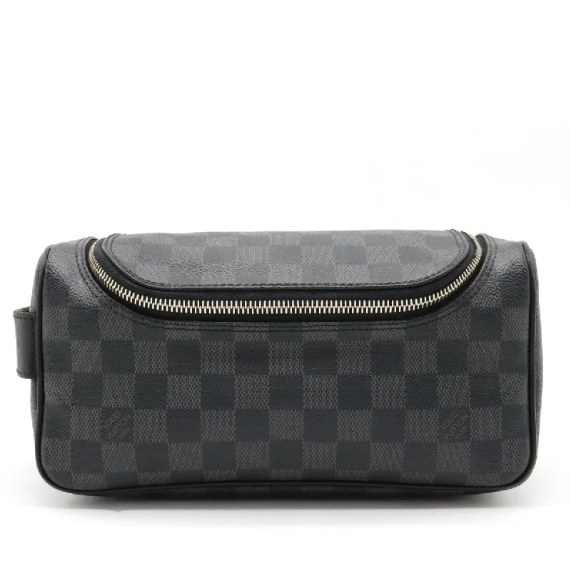 Louis Vuitton handbags with a back - zip pocket for storing valuablesLouis Vuitton Damier Graphite Toiletry Bag N47625