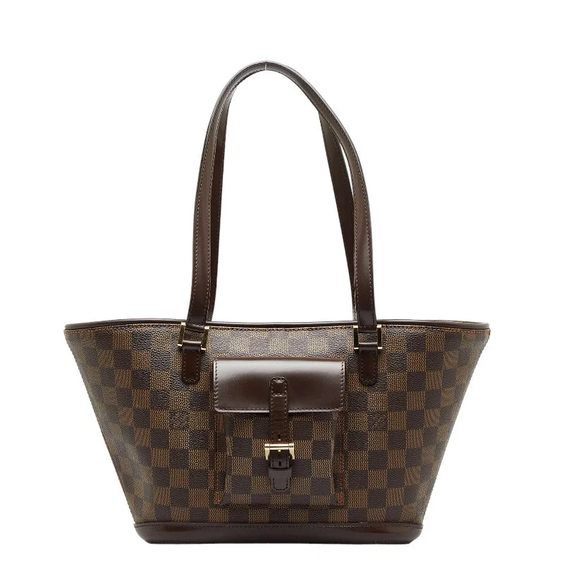 Ladies Louis Vuitton shoulder bags with a wide - width strap for comfortLouis Vuitton PM Handbag N51121 Brown PVC Leather  Louis Vuitton