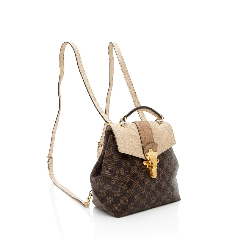 Louis Vuitton handbags with a metal - framed clasp for durabilityLouis Vuitton Damier Ebene Clapton Backpack - FINAL SALE (C2yqZQ)