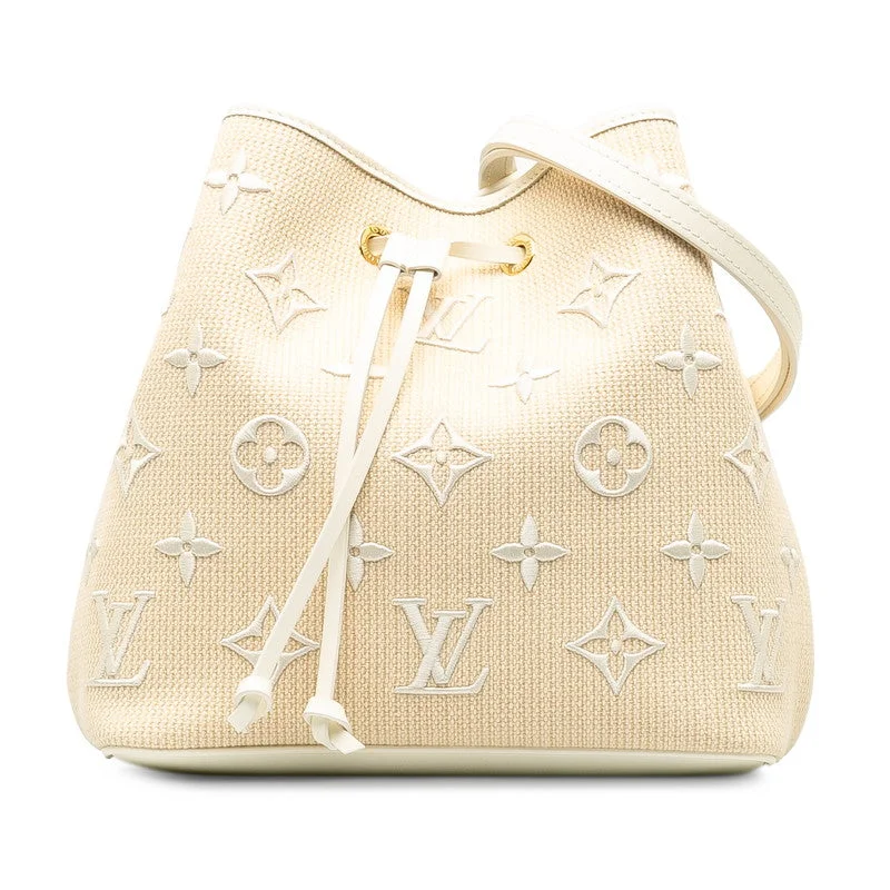 Louis Vuitton handbags with a back - zip pocket for storing valuablesLouis Vuitton By The Pool Neo Noé MM Shoulder Bag M22852 Beige Ladies