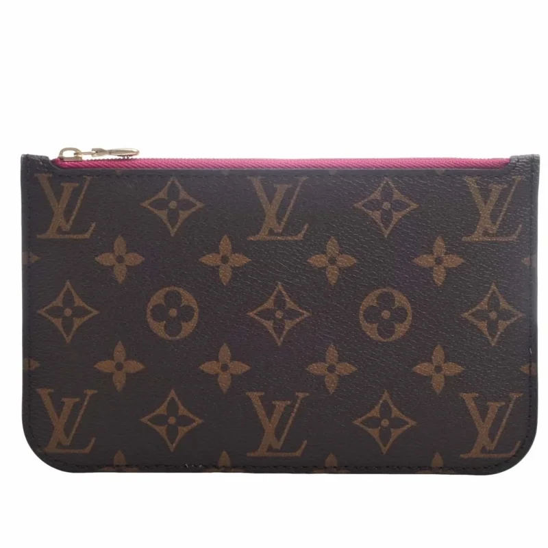 Small - sized Louis Vuitton Pochette Metis bags for a compact carryLouis Vuitton Monogram MM Neverful Pouch Pink