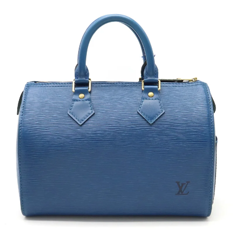 Louis Vuitton Alma bags with a monogram - embossed leather surfaceLouis Vuitton Blue Epi Speedy 25 Handbag M43015