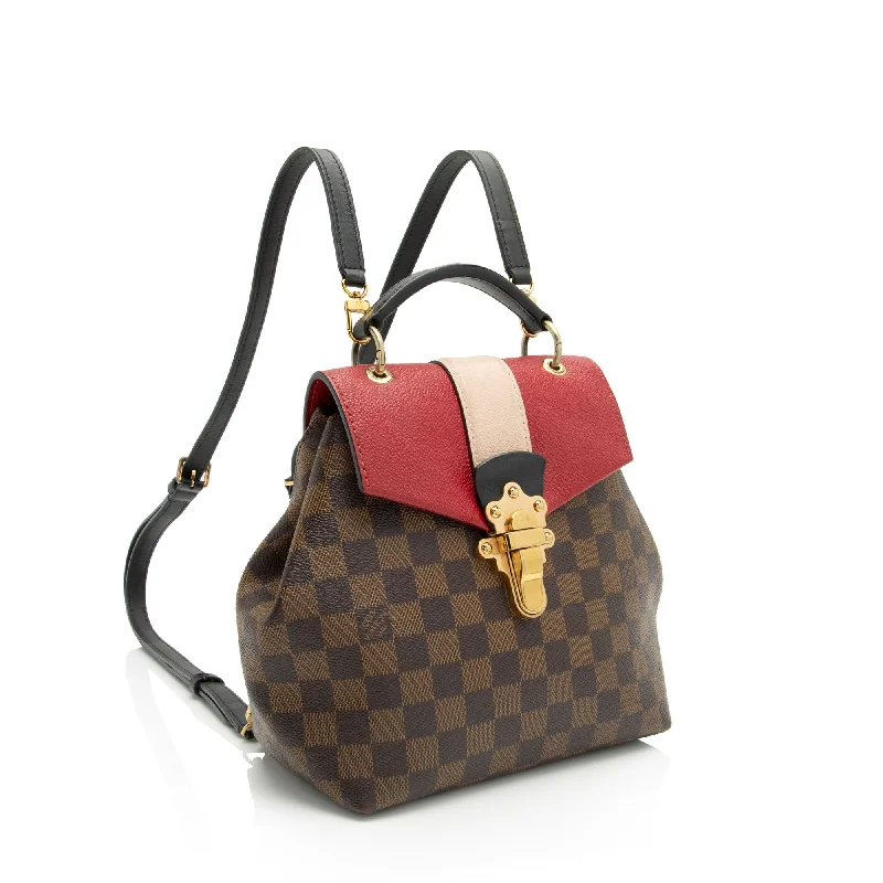 Louis Vuitton Petite Malle bags with a hard - shell structure for uniquenessLouis Vuitton Damier Ebene Clapton Backpack (iCHtpx)