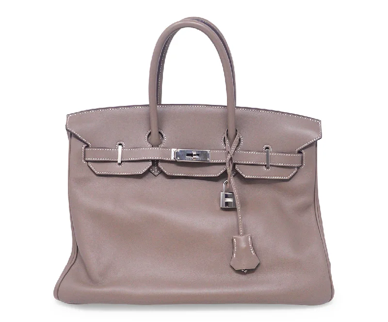 Hermes Etoupe Leather 35CM Birkin Bag