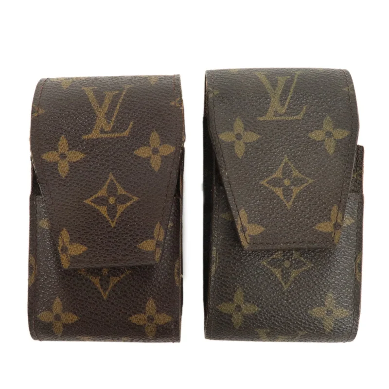 Louis Vuitton backpacks with a padded back panel for comfort during long - wearLouis Vuitton Monogram Set of 2 Etui Cigarette M63024