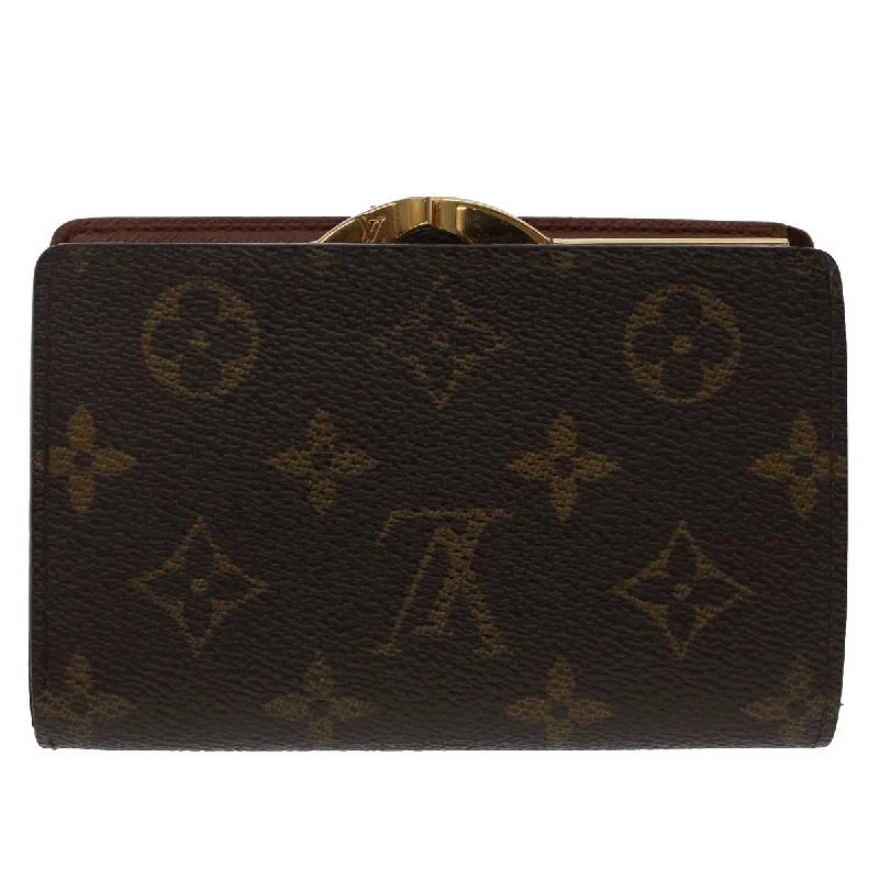 Louis Vuitton bags with a zippered interior pocket for better organizationLOUIS VUITTON Monogram Porte Monnaie Billets Viennois Wallet M61663 Auth tb807