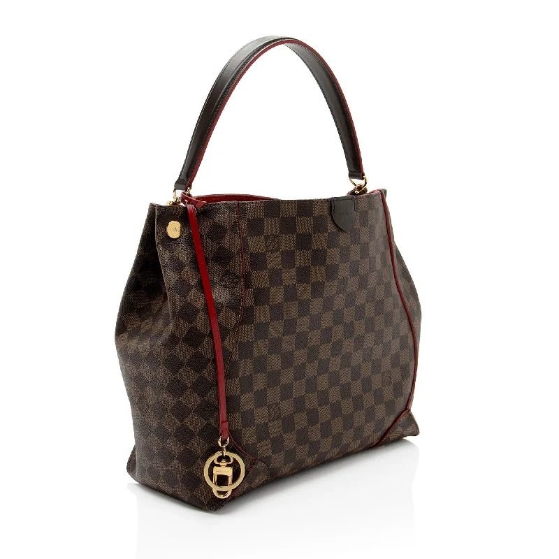 Louis Vuitton Twist bags with a crystal - embellished LV - turnlockLouis Vuitton Damier Ebene Caissa Hobo (4QYhN7)