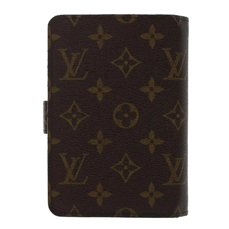 Ladies Louis Vuitton shoulder bags with a single - handle silhouetteLOUIS VUITTON Monogram Porte Papier Zip Wallet M61207 LV Auth 49468