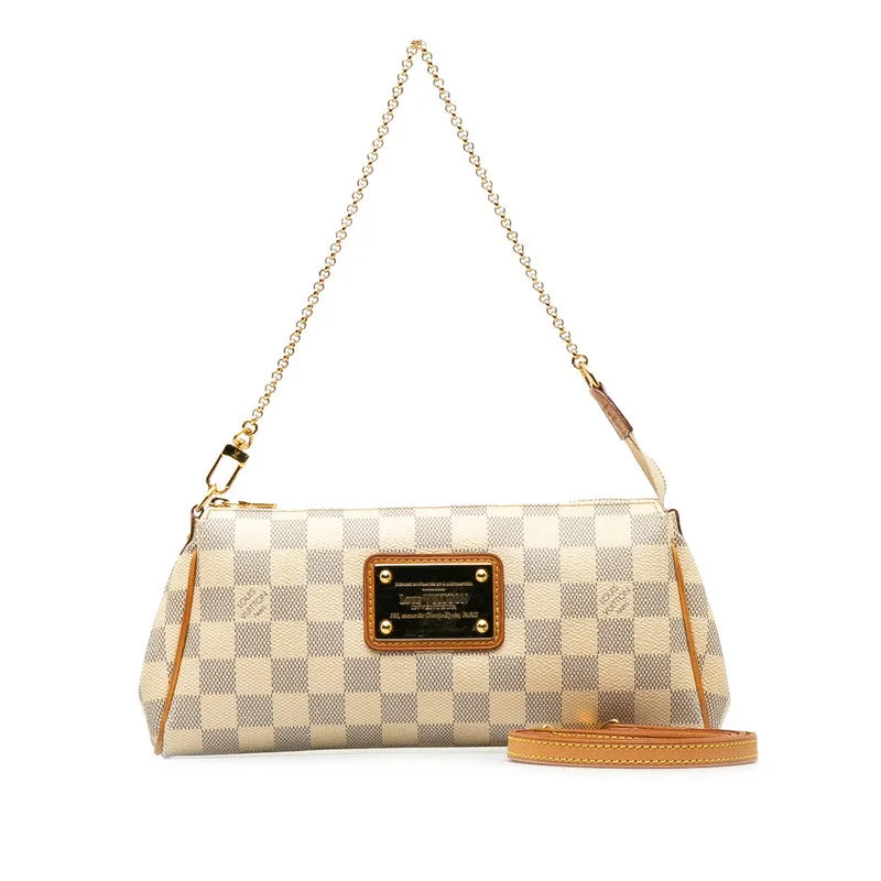 Louis Vuitton bags with a front - flap pocket for quick - access itemsLouis Vuitton Damier Azur Eva Chain Shoulder Bag N55214