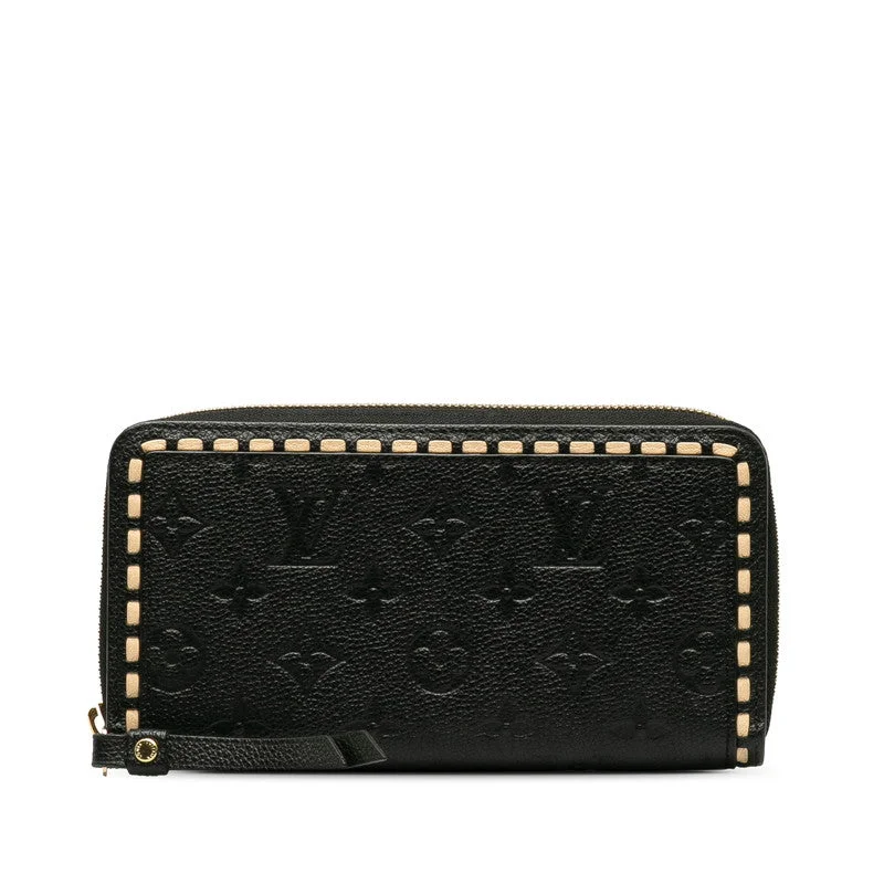 Ladies Louis Vuitton Capucines bags with a detachable shoulder strapLOUIS VUITTON Louis Vuitton Monogram Amplant M64805 Long Wallet Carf/Laser Noir Black [Middle] Ladies