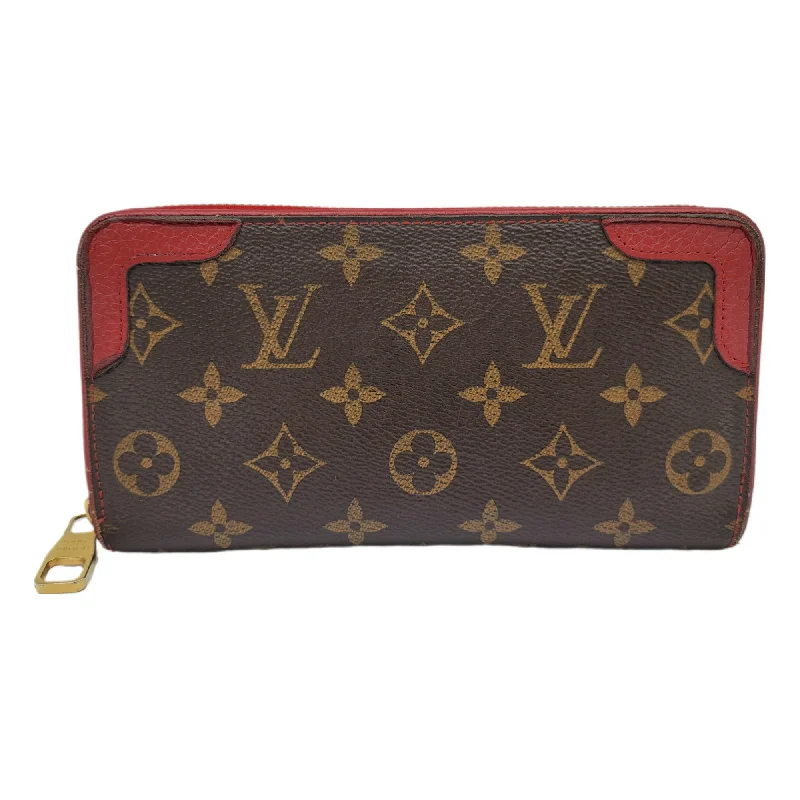 Louis Vuitton backpacks with a padded laptop compartment for travelLOUIS VUITTON Monogram Retiro Zippy M61854 M12270 Long Wallet Threes