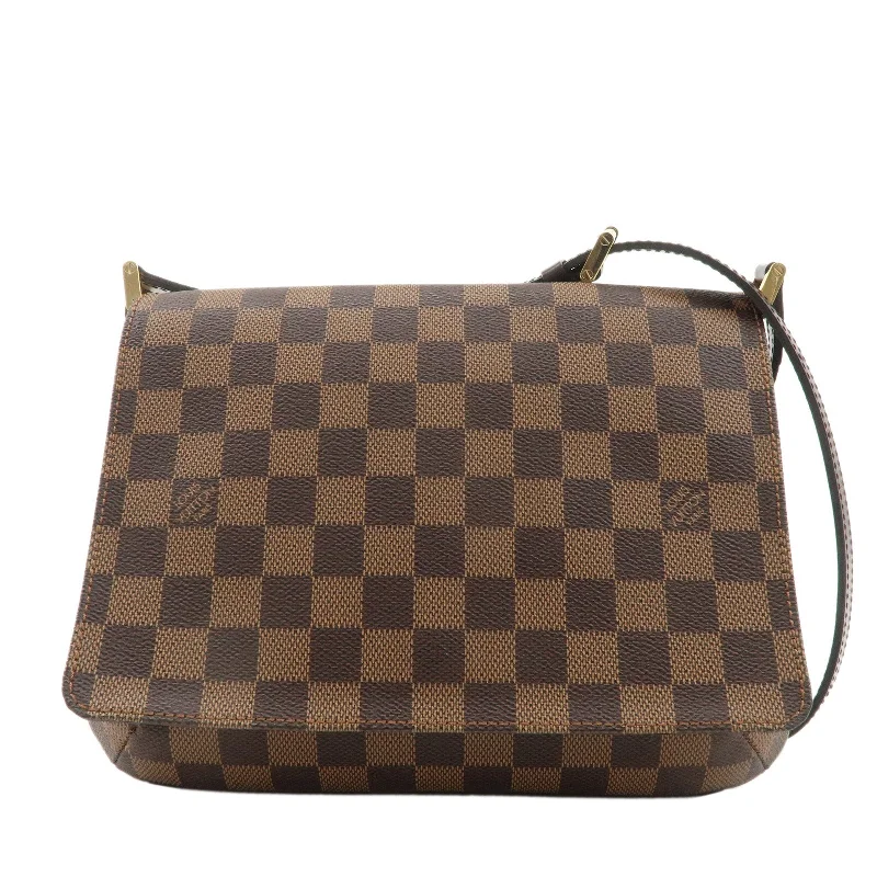 Ladies Louis Vuitton Capucines bags with gold - toned hardwareLouis Vuitton Damier Musette Tango Short Shoulder Bag N51255