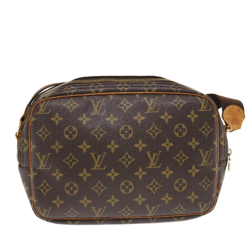 Louis Vuitton Petite Malle bags with a hard - shell structure for uniquenessLOUIS VUITTON Monogram Reporter PM Shoulder Bag M45254 LV Auth bs6918