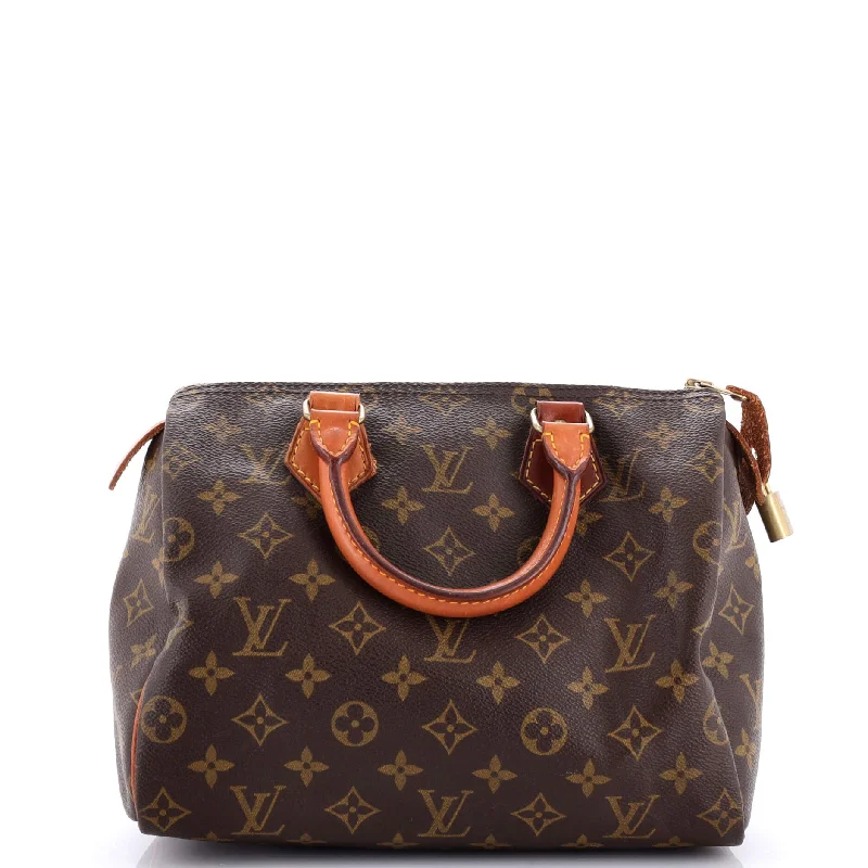 Louis Vuitton backpacks with a padded back panel for comfort during long - wearSpeedy Handbag Monogram Canvas 25