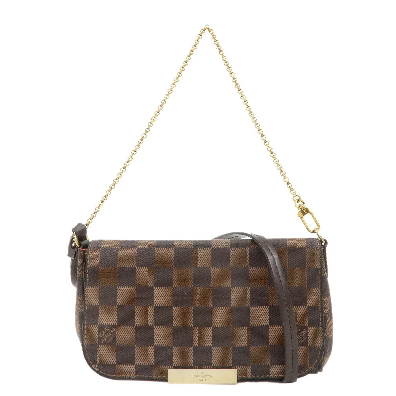 Louis Vuitton Alma bags with a monogram - embossed leather surfaceLouis Vuitton Damier Favorite PM 2Way Shoulder Bag N41276