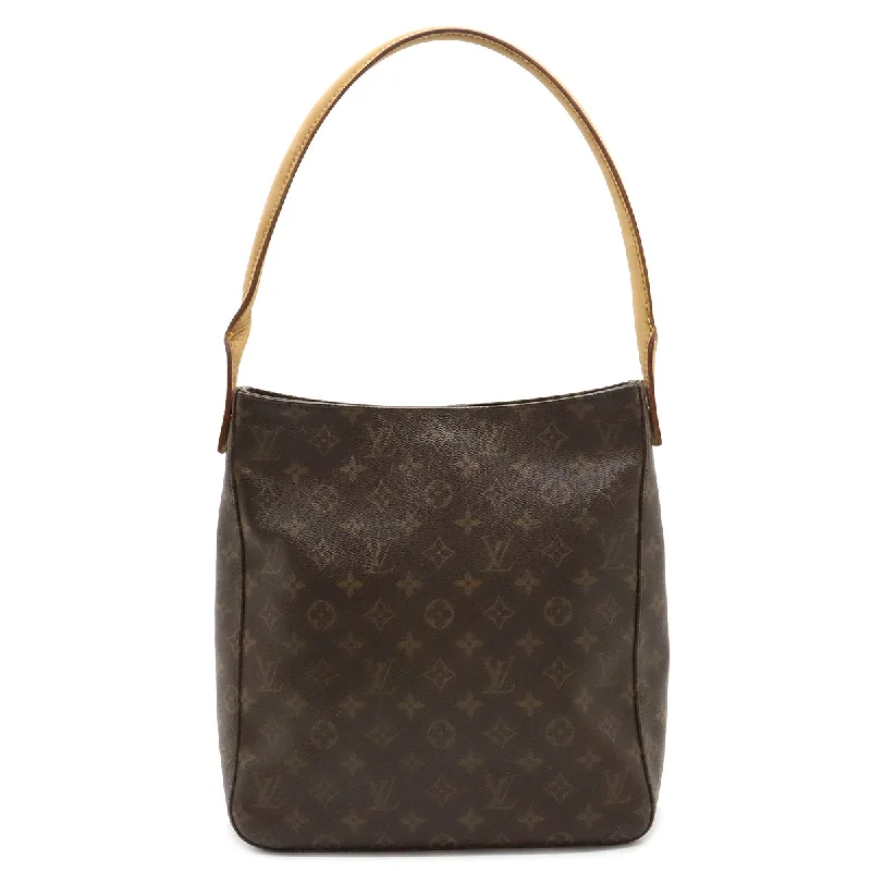 Louis Vuitton crossbody bags with a woven leather strap for textureLouis Vuitton Monogram Looping GM M51145