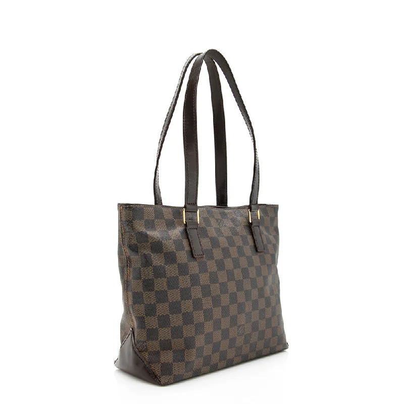 Louis Vuitton bags with a zippered interior pocket for better organizationLouis Vuitton Damier Ebene Cabas Piano Tote (19724)