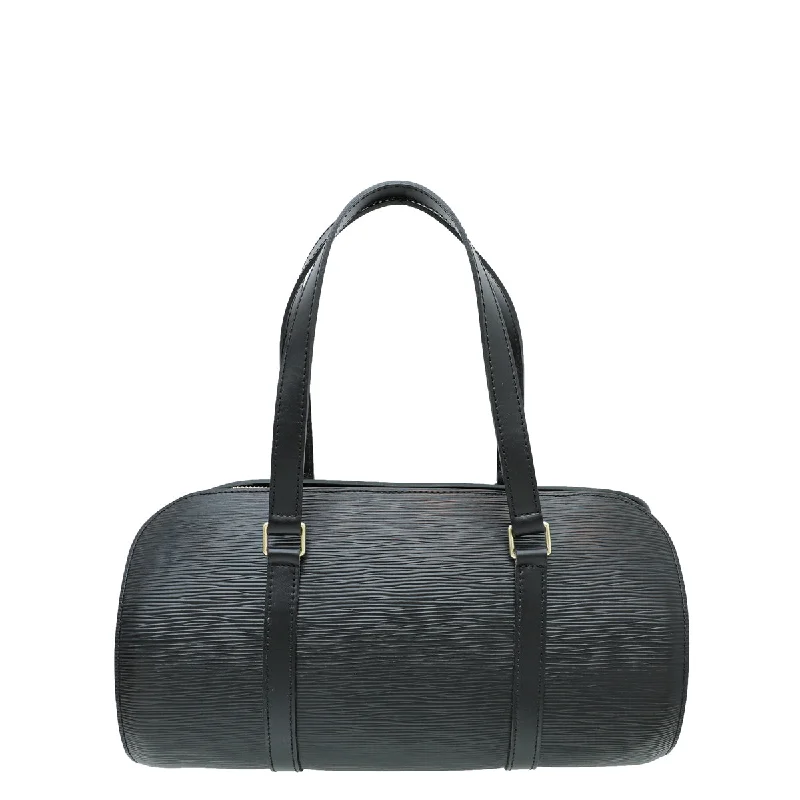 Ladies Louis Vuitton shoulder bags with a wide - width strap for comfortLouis Vuitton Black Soufflot Bag