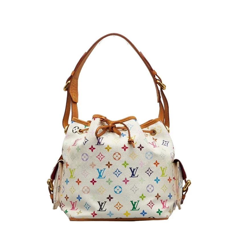 Ladies Louis Vuitton shoulder bags with a wide - width strap for comfortLouis Vuitton Monogram Multicolor Petit Noe Shoulder Bag M42229