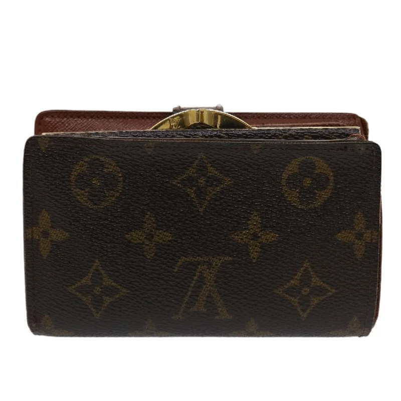 Louis Vuitton crossbody bags with a keychain holder for practicalityLouis Vuitton Monogram Porte Monnaie Billets Viennois Wallet M61663 Auth 46801