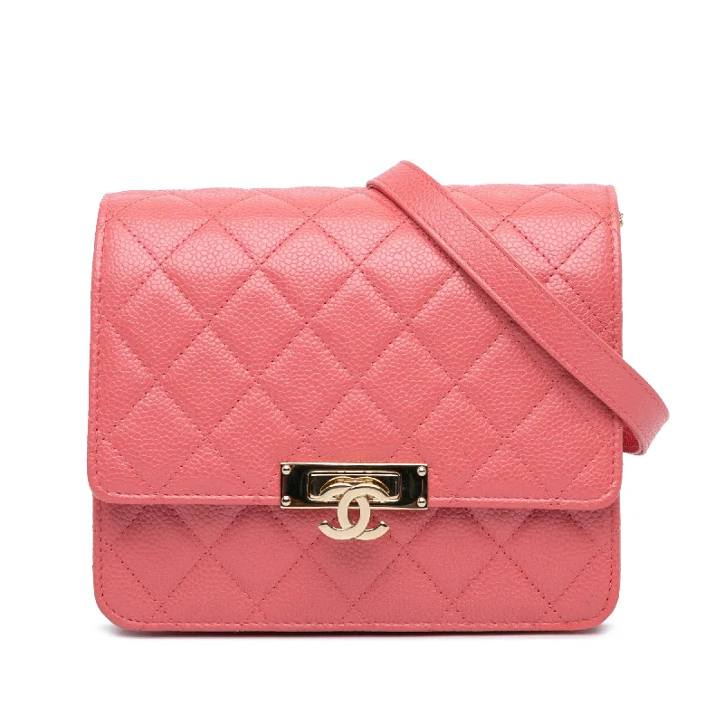 Chanel New Arrival Handbag with Gold HardwarePink Chanel Caviar Golden Class Wallet On Chain Crossbody Bag