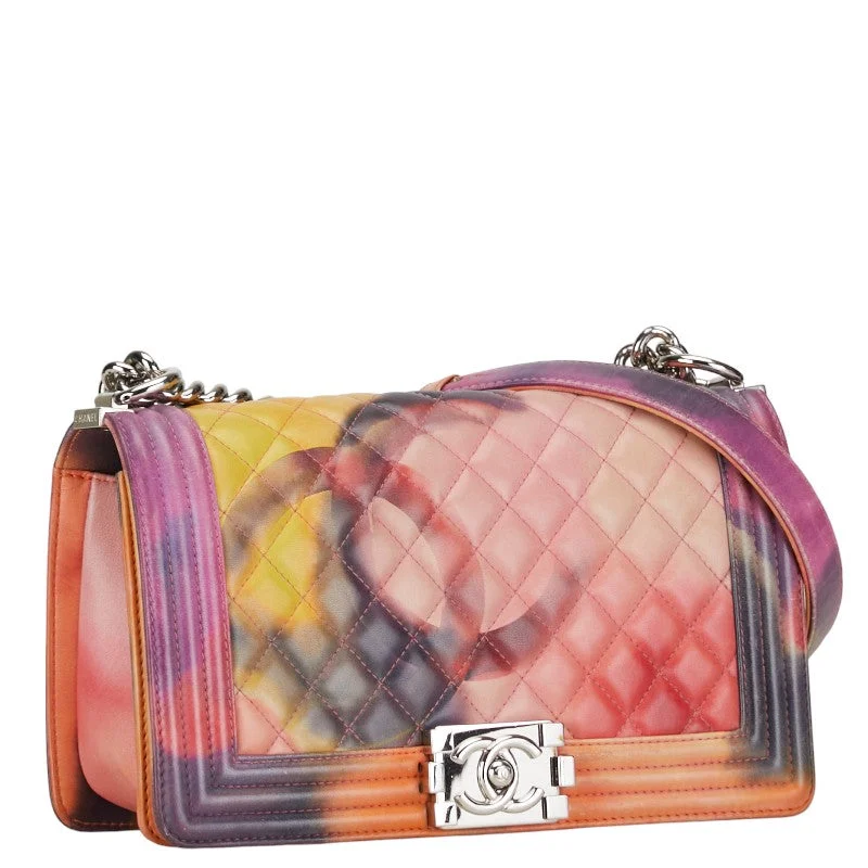 Chanel Colorful Handbag for Spring OutfitsChanel Flower Power Le Boy Flap Bag  Leather Shoulder Bag in Good condition