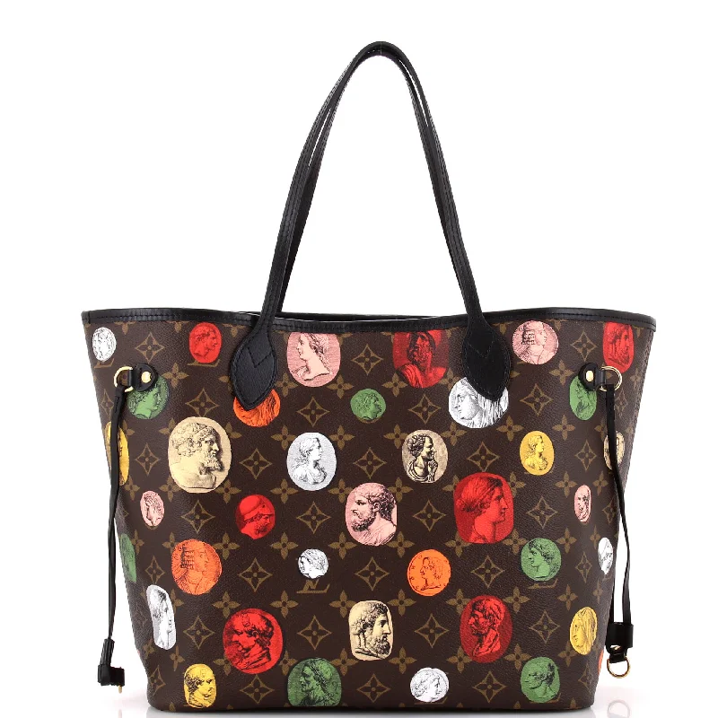 Louis Vuitton bags with a magnetic snap closure for easy accessNeverfull NM Tote Limited Edition Fornasetti Cameo Monogram Canvas MM