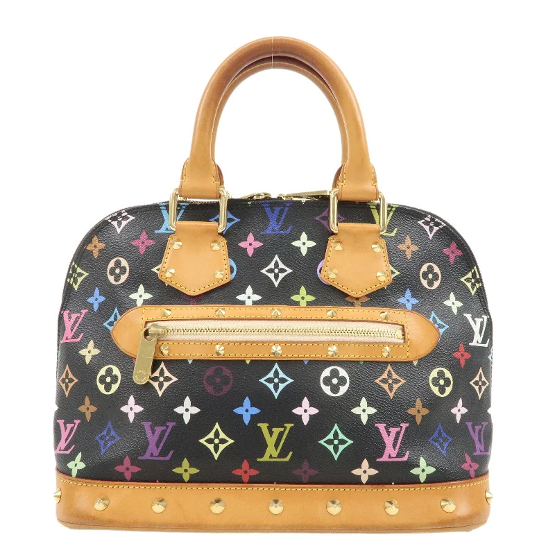 Louis Vuitton crossbody bags with a keychain holder for practicalityLOUIS VUITTON Monogram Multicolor Alma Hand Bag Noir M92646