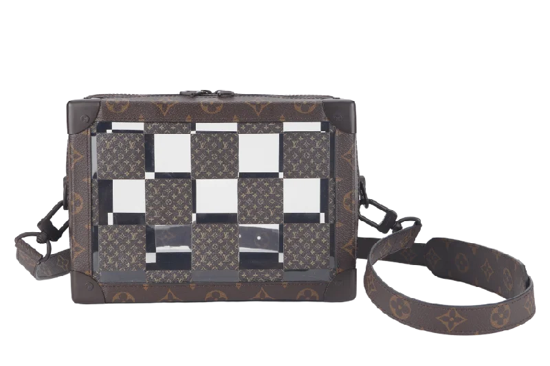 Louis Vuitton Petite Malle bags with a hard - shell structure for uniquenessLOUIS VUITTON CHESS SOFT TRUNK (M20871) MONOGRAM CANVAS PVC CROSSBODY