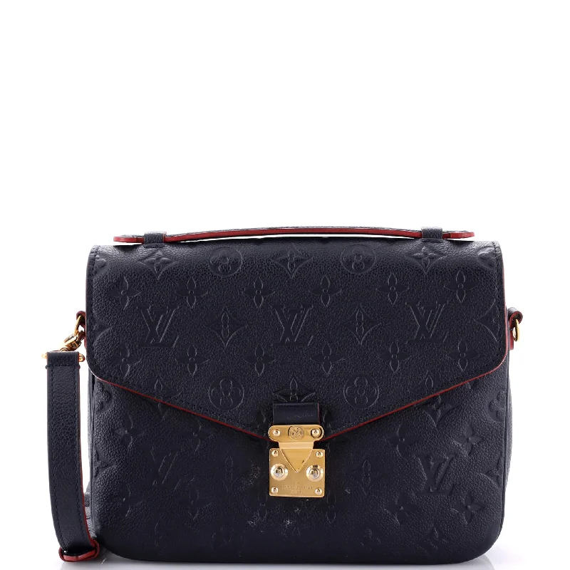 Louis Vuitton Alma bags with a monogram - embossed leather surfacePochette Metis Monogram Empreinte Leather