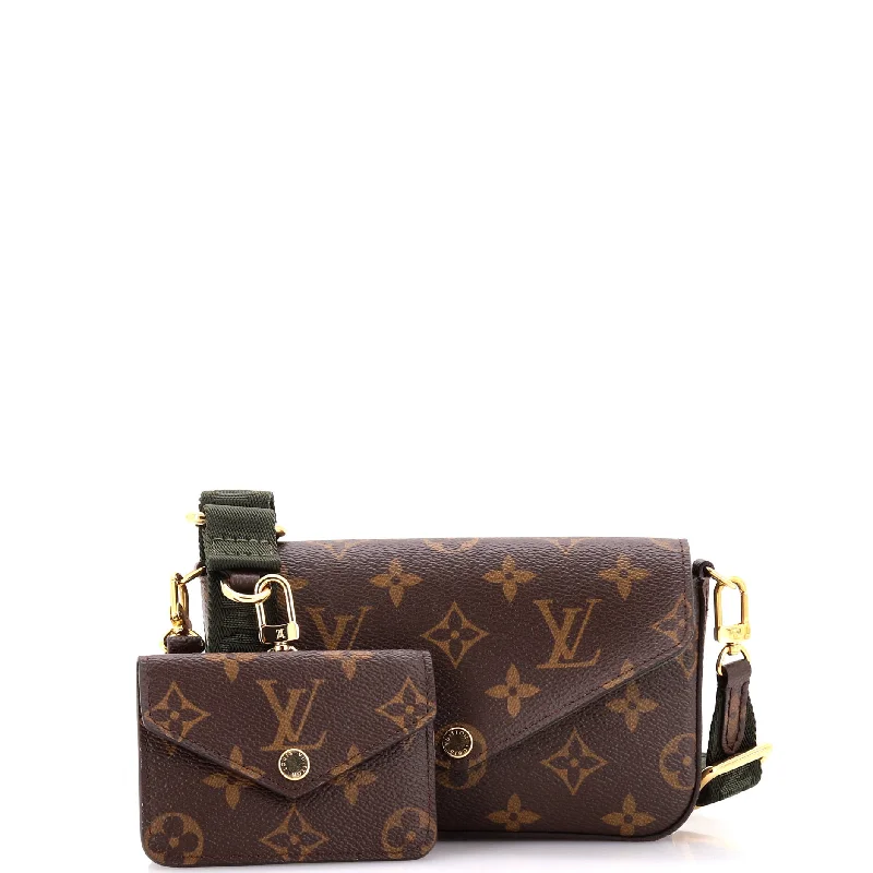 Louis Vuitton backpacks with a hidden back pocket for securityFelicie Strap & Go Handbag Monogram Canvas