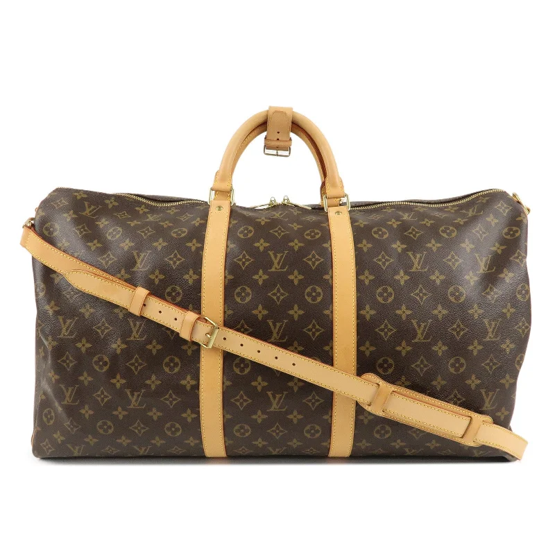 Ladies Louis Vuitton shoulder bags with a single - handle silhouetteLouis Vuitton Monogram Keep All Bandouliere 60 Bag M41412