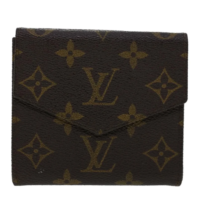 Louis Vuitton backpacks with a hidden back pocket for securityLouis Vuitton Monogram Porte Monnaie Bier Cartes Crdit Wallet M61652 LV yk7394B