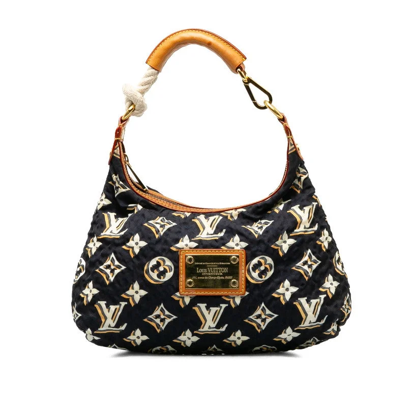 Louis Vuitton bags with a detachable mirror inside for on - the - go touch - upsLouis Vuitton Louis Vuitton Monogram Cruise M40238 Nylon/Laser Marine Navey Ladies of Paris