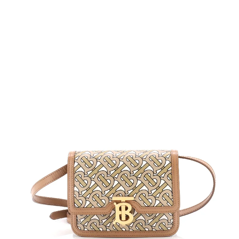 Louis Vuitton Twist bags with a contrast - colored interior for visual interestTB Flap Bag Monogram Print Leather Mini