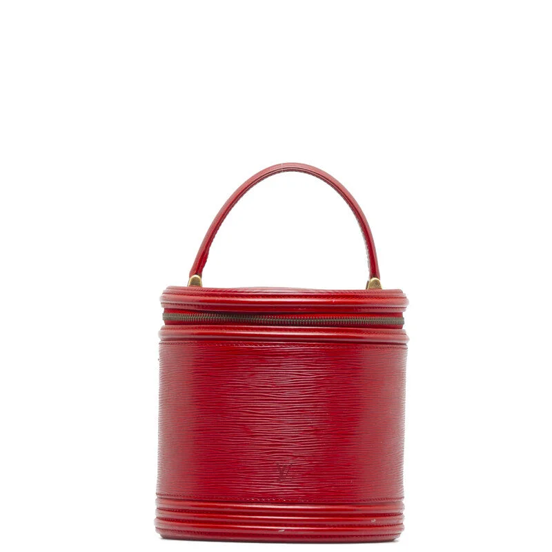 Louis Vuitton backpacks with a sleek, minimalist design for styleLouis Vuitton Epi Cannes Handbag Vanity Bag M48037 Castilian Red