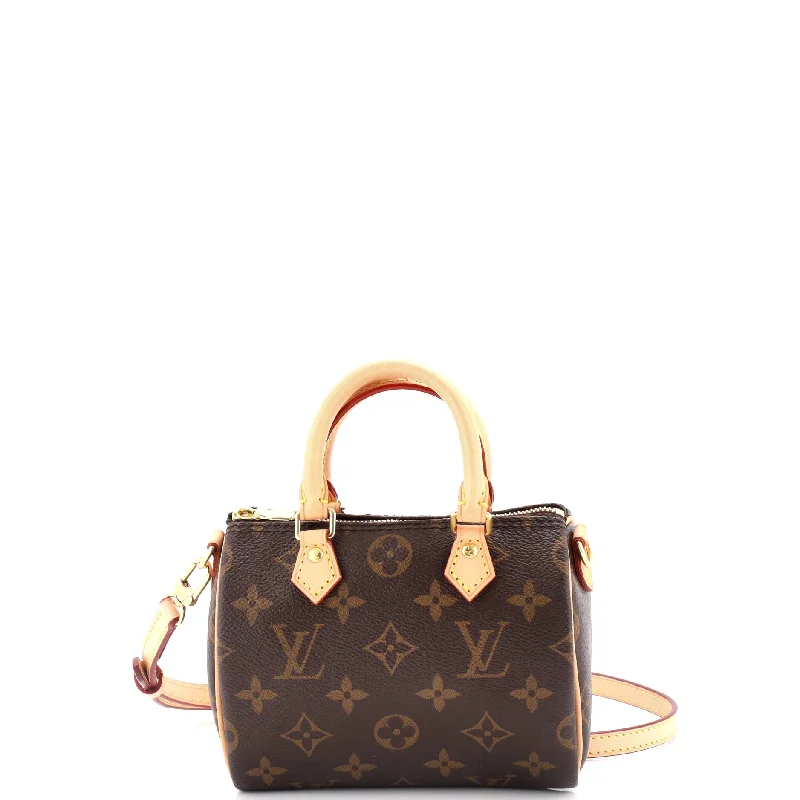 Louis Vuitton handbags with a beaded trim for a touch of glamourSpeedy Bandouliere Bag Monogram Canvas Nano