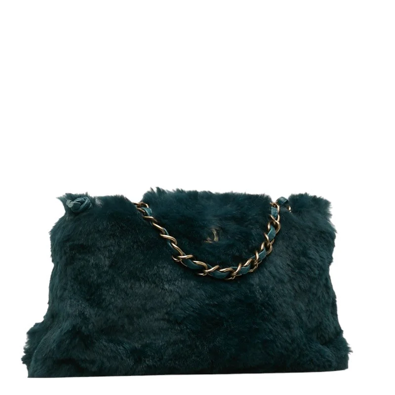 Chanel Luxury Handbag for High - End EventsChanel CC Fur Chain Shoulder Bag Leather Shoulder Bag in Good condition