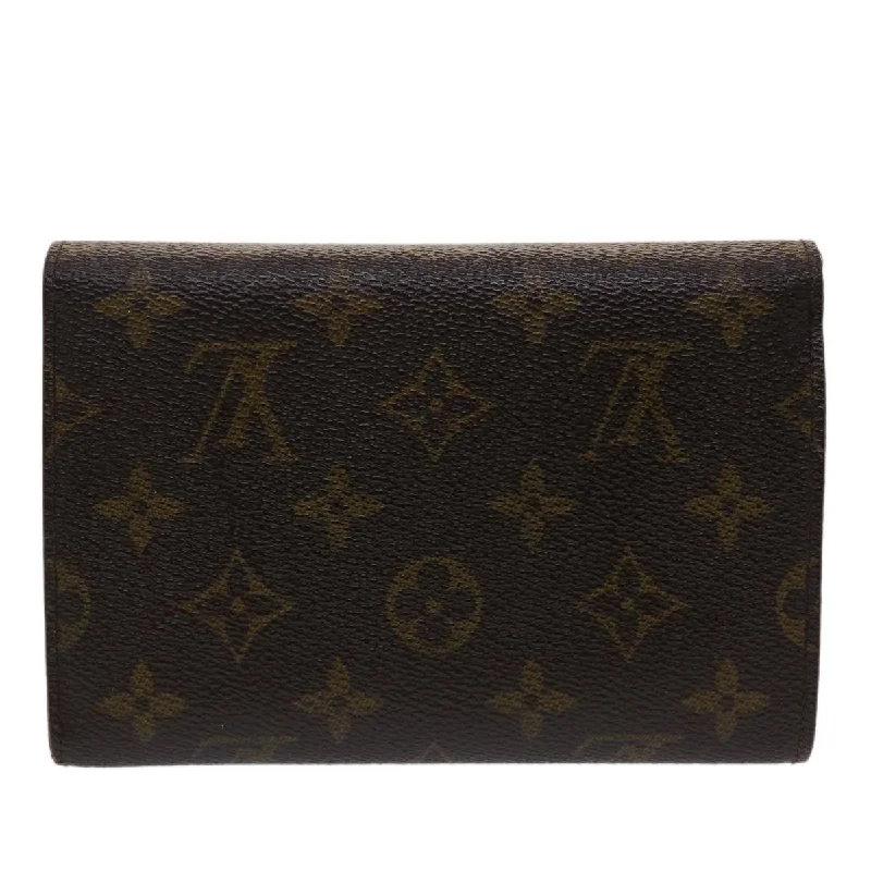 Louis Vuitton bags with a zip - around closure for enhanced securityLouis Vuitton Monogram Porte Tresor Etui Papie Wallet M61202 LV Auth 46800