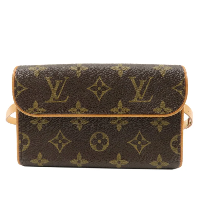 Ladies Louis Vuitton shoulder bags with a single - handle silhouetteLouis Vuitton Monogram Pochette Florentine Waist Bag BeltXS M51855