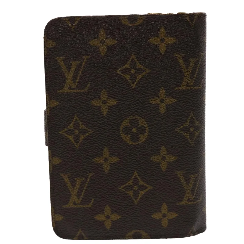 Louis Vuitton bags with a magnetic snap closure for easy accessLouis Vuitton Monogram Porte Papier Zip Wallet M61207 LV Auth 47124