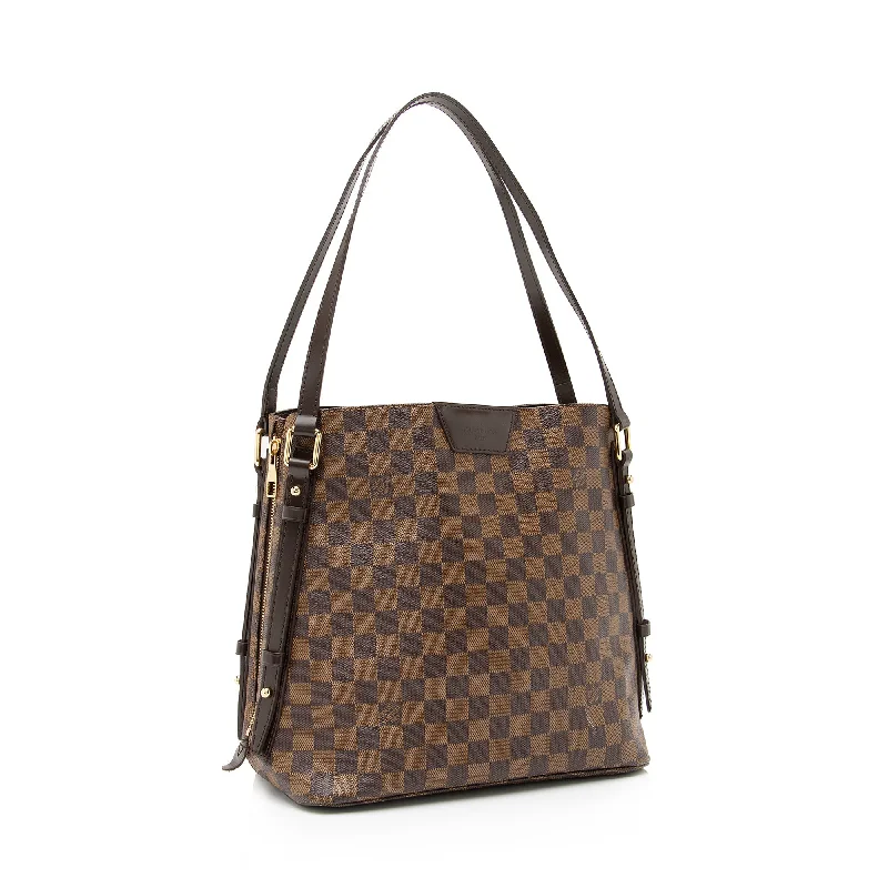 Louis Vuitton bags with a chain - link trim and a leather body for a modern edgeLouis Vuitton Damier Ebene Cabas Rivington Tote (mfM0N7)