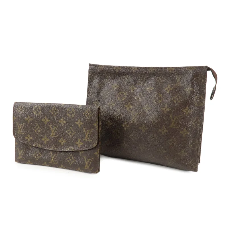 Louis Vuitton Twist bags with a crystal - embellished LV - turnlockLouis Vuitton Monogram Set of 2 Pochette Pouch Brown M47542 M51935