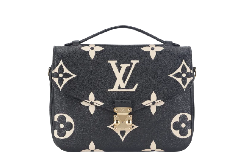 Louis Vuitton tote bags with a water - resistant coating for outdoor useLOUIS VUITTON POCHETTE METIS (M45773) BICOLOR MONOGRAM EMPREINTE LEATHER WITH DUST COVER