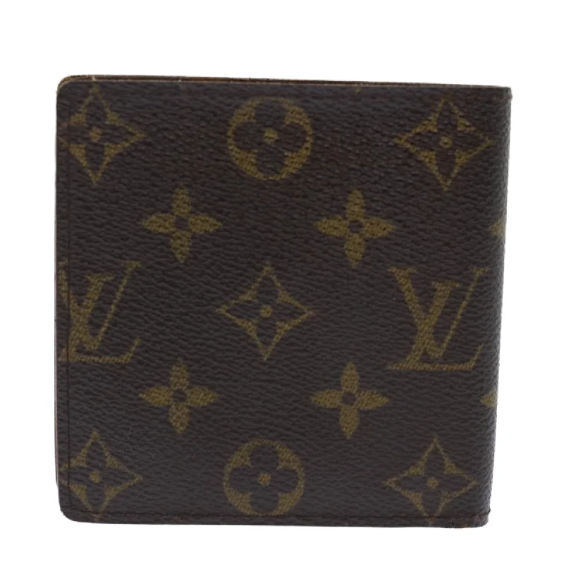 Ladies Louis Vuitton shoulder bags with a wide - width strap for comfortLOUIS VUITTON Monogram Portefeuille Marco Bifold Wallet M61675 LV Auth 50217