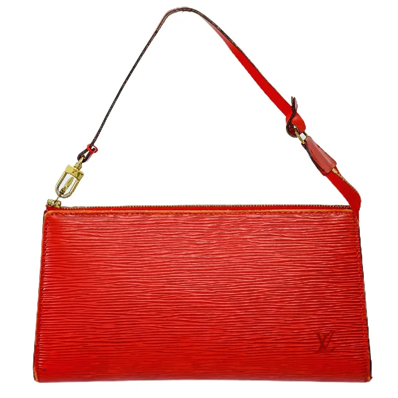 Louis Vuitton Twist bags with a contrast - colored interior for visual interestLouis Vuitton Pochette Epi Castilian Red M52947