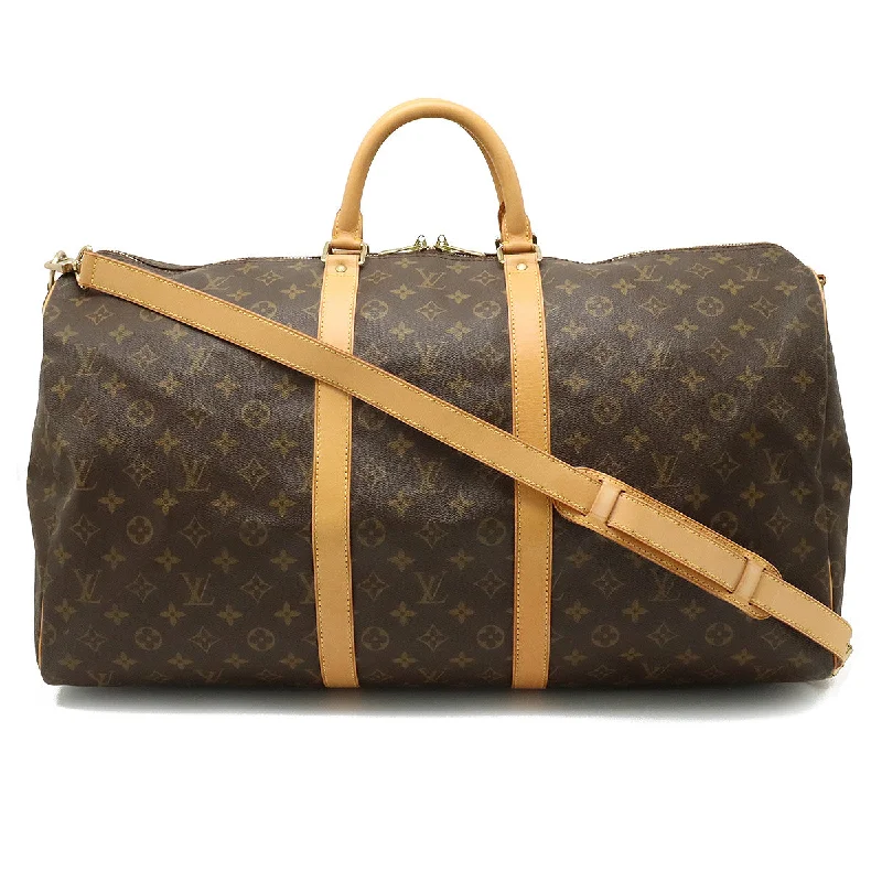 Ladies Louis Vuitton Petite Malle bags with a star - shaped charm for cutenessLouis Vuitton Monogram Keepall Bandolière 55 M41414