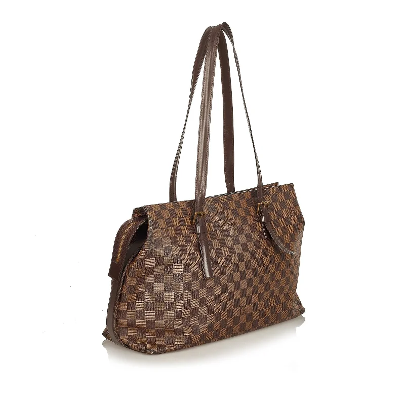 Louis Vuitton Alma bags featuring the signature top - handle designLouis Vuitton Damier Ebene Chelsea (25608)