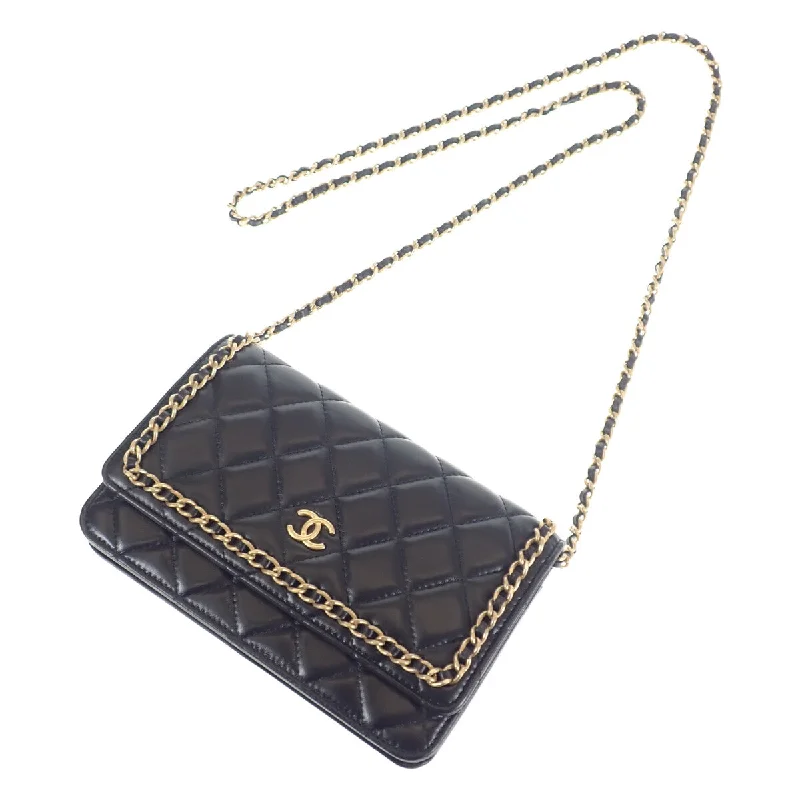 Chanel Quilted Leather Shoulder Bag for FashionistasChanel CC Quilted Chain Around Wallet On Chain  Leather Other AP0674 in Excellent condition